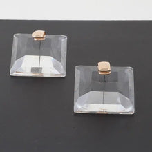 Load image into Gallery viewer, Transparent Cubic Gem Earrings