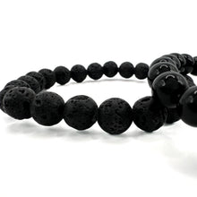 Load image into Gallery viewer, Black Lava and Onyx Bracelet Set