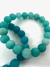 Load image into Gallery viewer, Teal Blue Agate Bracelets