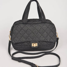 Load image into Gallery viewer, Quilted Denim Clutch
