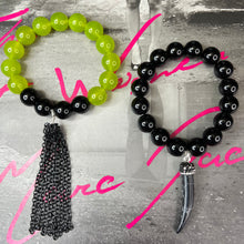 Load image into Gallery viewer, Black Onyx and Peridot Stone Bracelets Set with Charms
