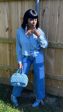 Load image into Gallery viewer, Quilted Denim Clutch
