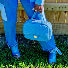 Load image into Gallery viewer, Quilted Denim Clutch
