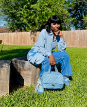 Load image into Gallery viewer, Quilted Denim Clutch
