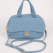Load image into Gallery viewer, Quilted Denim Clutch
