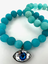 Load image into Gallery viewer, Teal Blue Agate Bracelets
